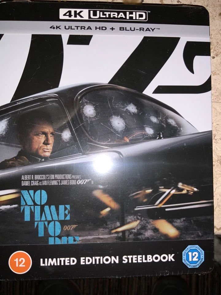 No Time To Die James Bond 007 Limited Steelbook (4K Ultra HD + Blu-ray) *NEW* - Image 1 of 2