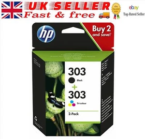 Genuine HP 303 / 303 Black & Colour Ink Cartridges - Picture 1 of 4