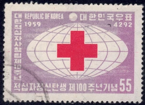 1959 Korea SC# 296 - Centenary of Red Cross idea - Used - Picture 1 of 2