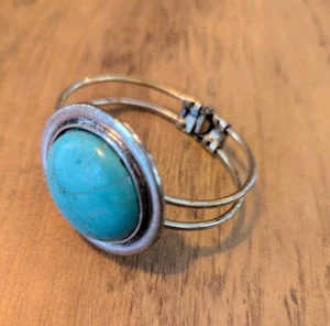 Bracciale vintage in argento e turchese, adatto a 6,5  - Foto 1 di 9