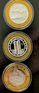 Las Vegas McCarren Airport  $10 Dollar Gaming Token .999 Fine Silver Coin Lot 3 - Picture 1 of 6