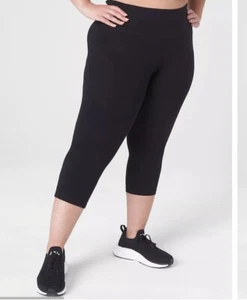 New LIVI Control Black High-Rise Stretch Legging Mesh Panels Size 34/36 - Picture 1 of 5