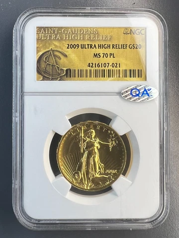 2009 St Gauden Double Eagle Ultra High Relief $20 NGC MS70 PL 'QA Assured' Cover