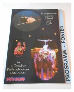 ZIRKUS POSTER PROGRAMM 2002/2003 CIRCUS BUSCH Roland 83 x 59 cm - Bild 1 von 1