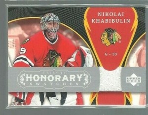 2007-08 Upper Deck Trilogy Honorary Swatches #HSNK Nikolai Khabibulin (re 78180)