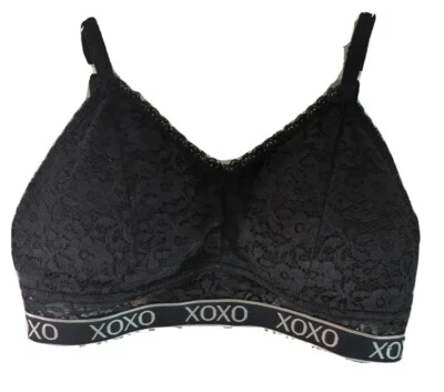 XOXO Women's Black Bra Lace Floral Padded 1x Plus 28 B - Image 1 of 4