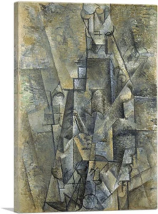 ARTCANVAS Man with a Clarinet 1911 Canvas Art Print by Pablo Picasso - Picture 1 of 11