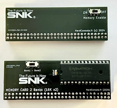 SNK NEO GEO MVS Memory Card 2 banks (2x16k) for MV1 MV4 MV6 Slots - Photo 1/4