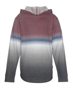Univibe Big Boys Linden Jersey Knit Color Fade Hoodie - Deep Burgundy - Picture 1 of 1