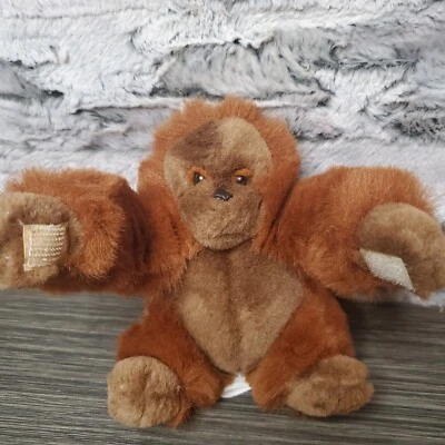 K&M International Miniature 5 in. Orangutan Plush Stuffed Animal Primate HANGS - Image 1 of 4