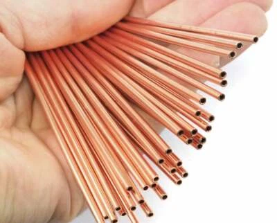 10 pcs. Himmeli Copper Tubes Beads 2.5mm Width (Optional Length) air plants - Image 1 of 3