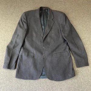 Vintage Brooks Brothers Wool Silk Linen Blazer Mens 43 Long Navy Blue - Picture 1 of 16
