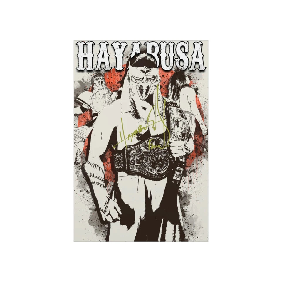Póster mate FMW Hayabusa 12"x18" WWE AEW ROH NJPW Foto 1 de 1
