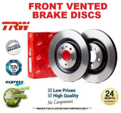 Front Axle VENTED BRAKE DISCS for ALFA ROMEO 166 2.0 T.Spark 1998-2000 Dia 281mm - Image 1 of 4