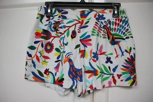 Milly Minis Girls Tropical Peacock multicolor pleated Shorts 3" USA 16 Mint! - Picture 1 of 6