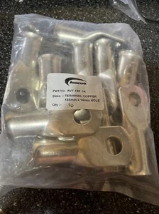 Terminales de tubo de cobre de 10 X 185 mm X 14 mm terminal batería cable de soldadura pulmón - Imagen 1 de 2