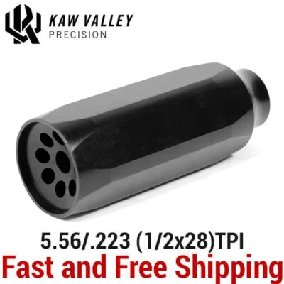Kaw Valley Precision .223/5.56/.22LR Magnum Linear Comp 1/2x28 TPI (3.25-Inch) - Image 1 of 3