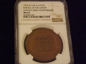 1954 Cradle Of The Union    So Called  Dollar  NGC MS 62 - Picture 1 of 2
