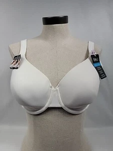 NWT Bali Bra 36D White Underwire Molded Smooth T-shirt Cup 2-in-1 - Picture 1 of 12
