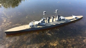 59" WARSHIP BOAT HULL - 1/144 scale WWI Kongō Battleship RC COMBAT USA MADE ! - Picture 1 of 12