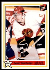 1990-91 7TH INNING SKETCH OHL ROBERT DESCHAMPS OWEN SOUND PLATERS #282