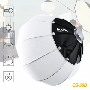 US Godox CS-50D 50cm Lantern Quick-install Softbox For Bowens SK400II AD400pro - Picture 1 of 13