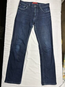 Hugo BOSS Hugo 677/8 Jeans Mens Blue Denim Jeans Button Fly Distressed W32 L31 - Picture 1 of 20