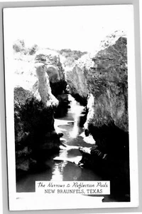 RPPC Real Photo The Narrows & Reflection Pools New Braunfels Texas TX - Picture 1 of 2