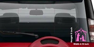 Christ is Born Baby is Born, Auto Autoaufkleber (5x4,9) - Bild 1 von 2