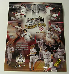 BOSTON RED SOX SERIE # 2004 SERIE MUNDIAL 8X10 FOTO CON LICENCIA *MUY RARA * - Imagen 1 de 2