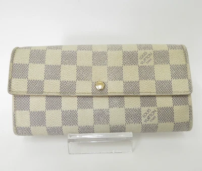 Authentic LOUIS VUITTON Damier Azur Portefeuille Sarah Long Wallet F#47115 - Image 1 of 4