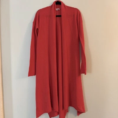 Cárdigan abierto largo 100 % cachemir coral CALYPSO St Barth talla S $458 Foto 1 de 4