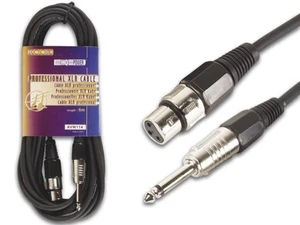 10m XLR-KABEL, XLR-BUCHSE AUF 6.3mm-MONO-KLINKENSTECKER  "Lagerabverkauf" - Bild 1 von 1
