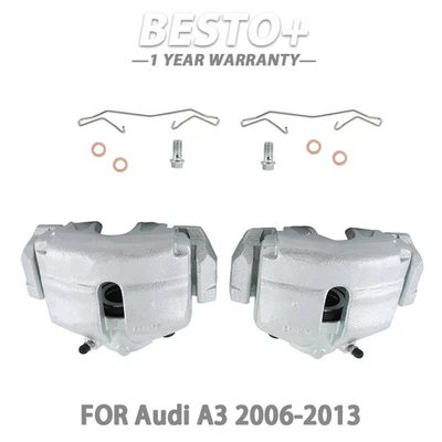 For Audi A3 Quattro 2006 2007 2008-2012 2013 2× LH & RH Brake Caliper w/Bracket Foto 1 de 4