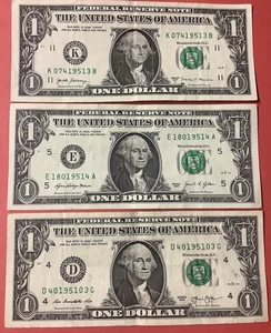 1951-1955 Pick (1) Birthday YEAR Date Note Fancy Serial Number One Dollar Bill - Picture 1 of 4