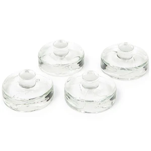 - Set of 4 Heavy Glass Fermentation Weights Lids - Grooved Handles - Canning ... - Picture 1 of 7