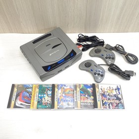 Japanese SEGA SATURN Console with 2 controllers, 5 Games tested working