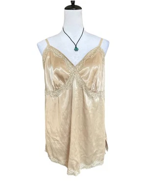 Mossimo Women’s Y2K Style Gold Lingerie Style Tank Top Size 20W - Image 1 of 4