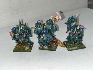 Warhammer River Trolls Troggoths (3) bemalt und auf Basis Orks & Goblins OOP - Bild 1 von 5