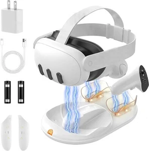 GEEKERA Ladestation für Meta Quest 3, magnetische Ladestation UK STECKER - Bild 1 von 9