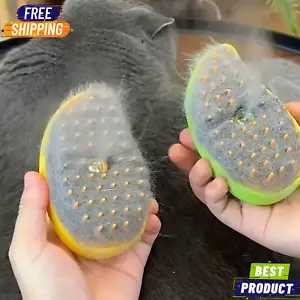 3-in-1 Selbstreinigende Haustierpflegebürste USB Aufladung Haarentfernung für Katzen Hunde - Bild 1 von 6