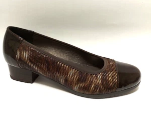 Damen Comfortabel Schuhe Pumps Leder 730377 braun UK 4 EUR 37 - Bild 1 von 4