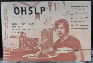 1980 VTG Ham Radio QSL QSO Postcard OH5LP, “Sepi” Lahti, Finland - Picture 1 of 2