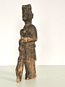 Escultura de madera antigua chamán tallado a mano H: 33 cm - Budismo Nepal ~ Siglo XX - Imagen 1 de 5