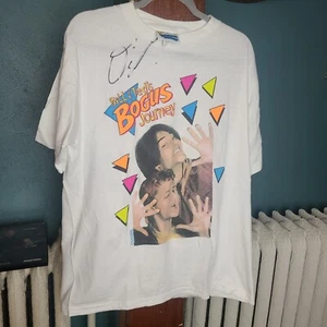 Vtg 90s Bill Teds Bogus Journey Shirt Keanu Reeves Movie XL Signed Megadeth - Picture 1 of 8