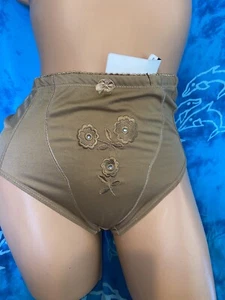 nwt Body Form Retro Satin Rhinestone Floral High Waist Panty Girdle Panties 1X - Picture 1 of 3