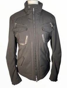 HIGH Everyday Couture Black Bomber Jacket Size 20 Flying Tech Zip - Picture 1 of 11