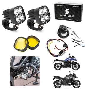 Kit fari ausiliari BMW R1300GS 70W + staffe tubolari + cablaggio + pulsante BMW - Imagen 1 de 17