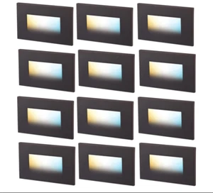 CLOUDY BAY 3 Color 120V Dimmable LED Indoor Outdoor Step Light,3000K/4000K/50... - Picture 1 of 6