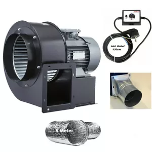 Ventilateur radial RÉGULATEUR + FLANSE + TUBE FLEXIBLE aspiration d'air centrifuge Gebl - Photo 1/9
